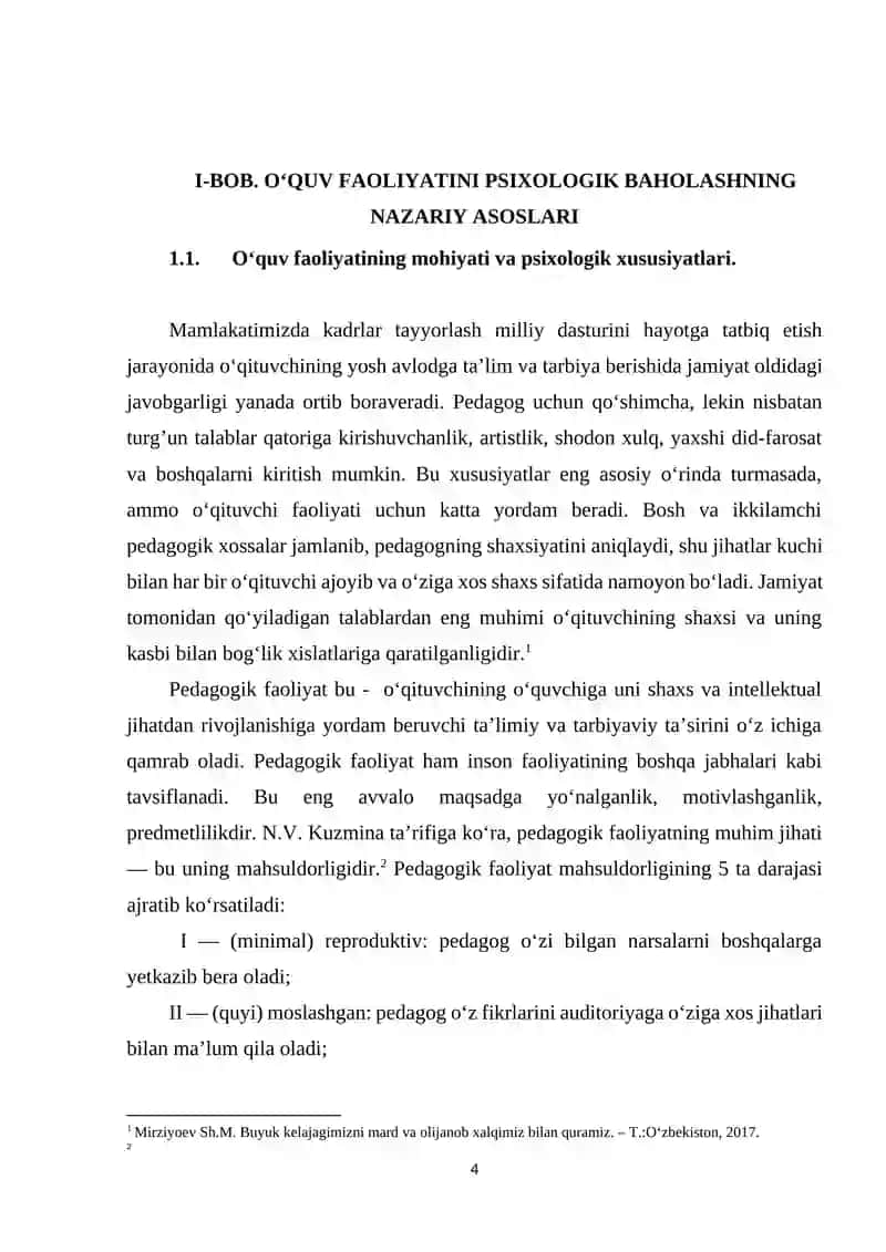 O‘QUV FAOLIYATINI PSIXOLOGIK BAHOLASHNING MEZONLARI 4