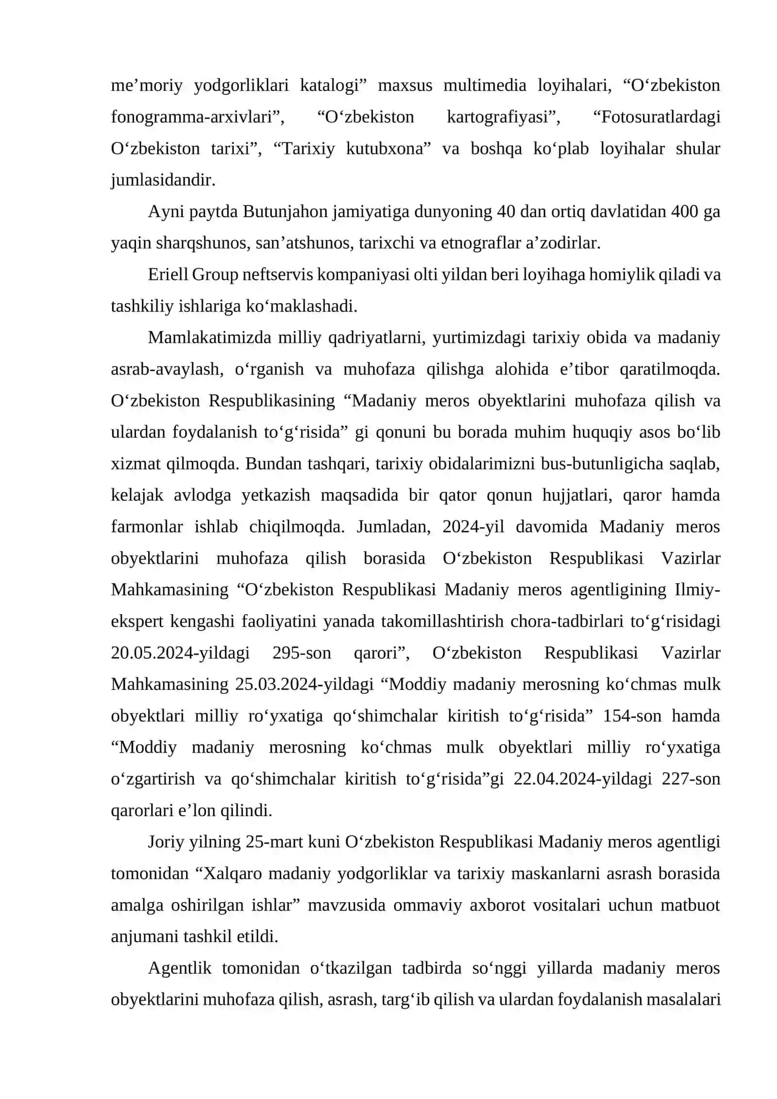 O‘ZBEKISTON MADANIY MEROSINI TIKLASH VA ASRASH SIYOSATI. 4