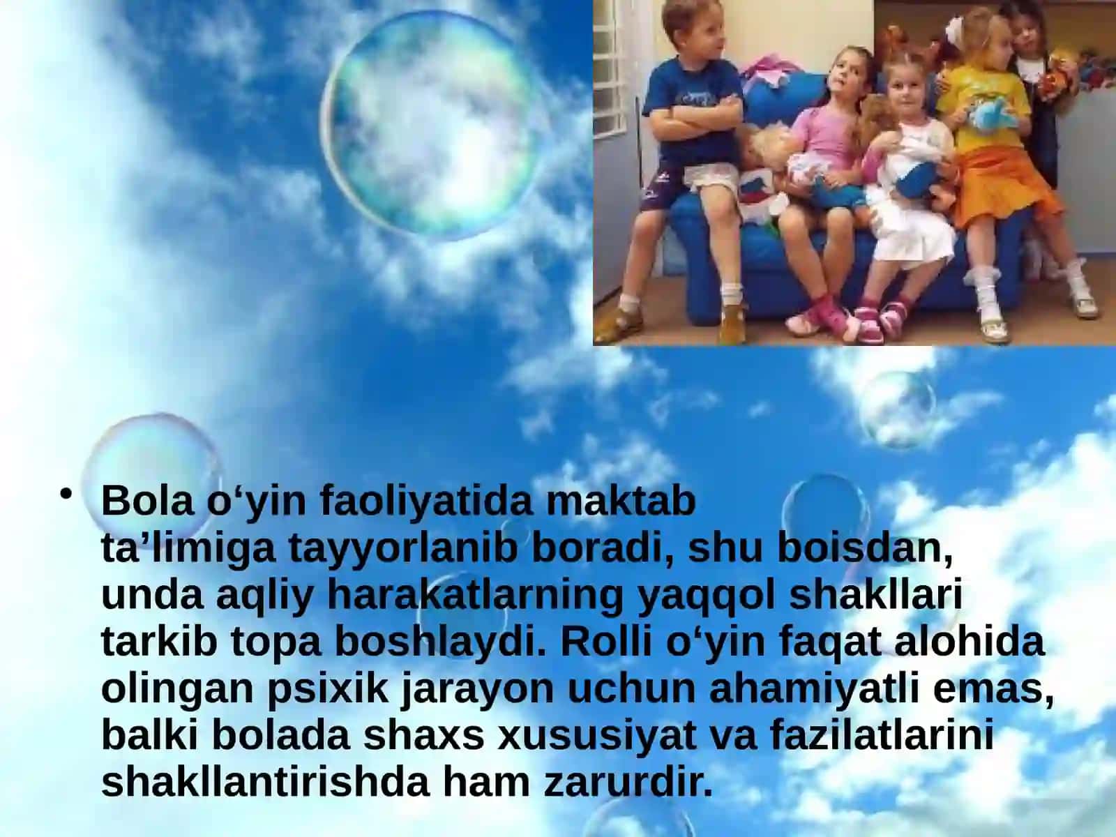 Bolaning psixik o’sishida o’yinning ahamiyati 4