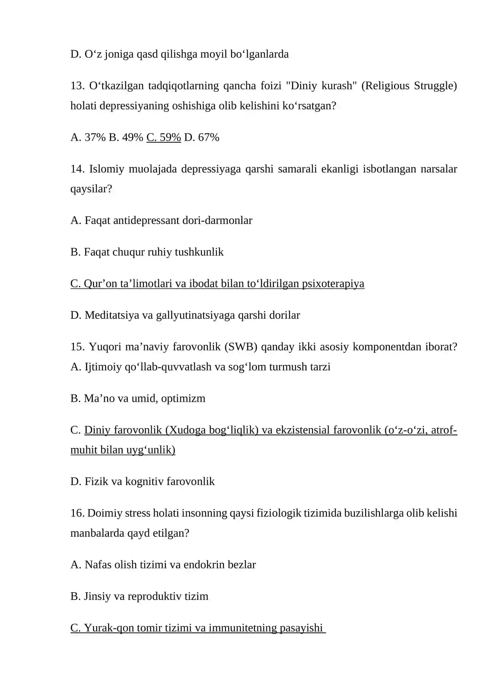 MUSTAQIL ISH UCHUN 50 TA TEST 4