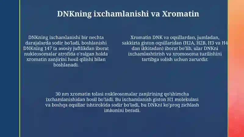 Xromosomalarning tuzilishi 4