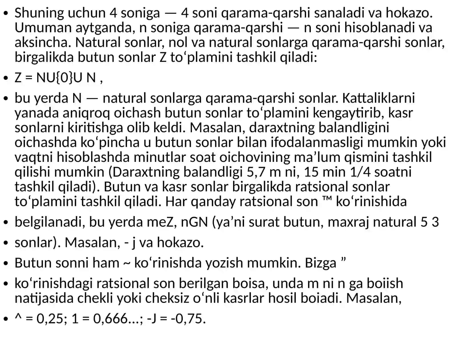 Haqiqiy sonning moduli va uning xossalar 4