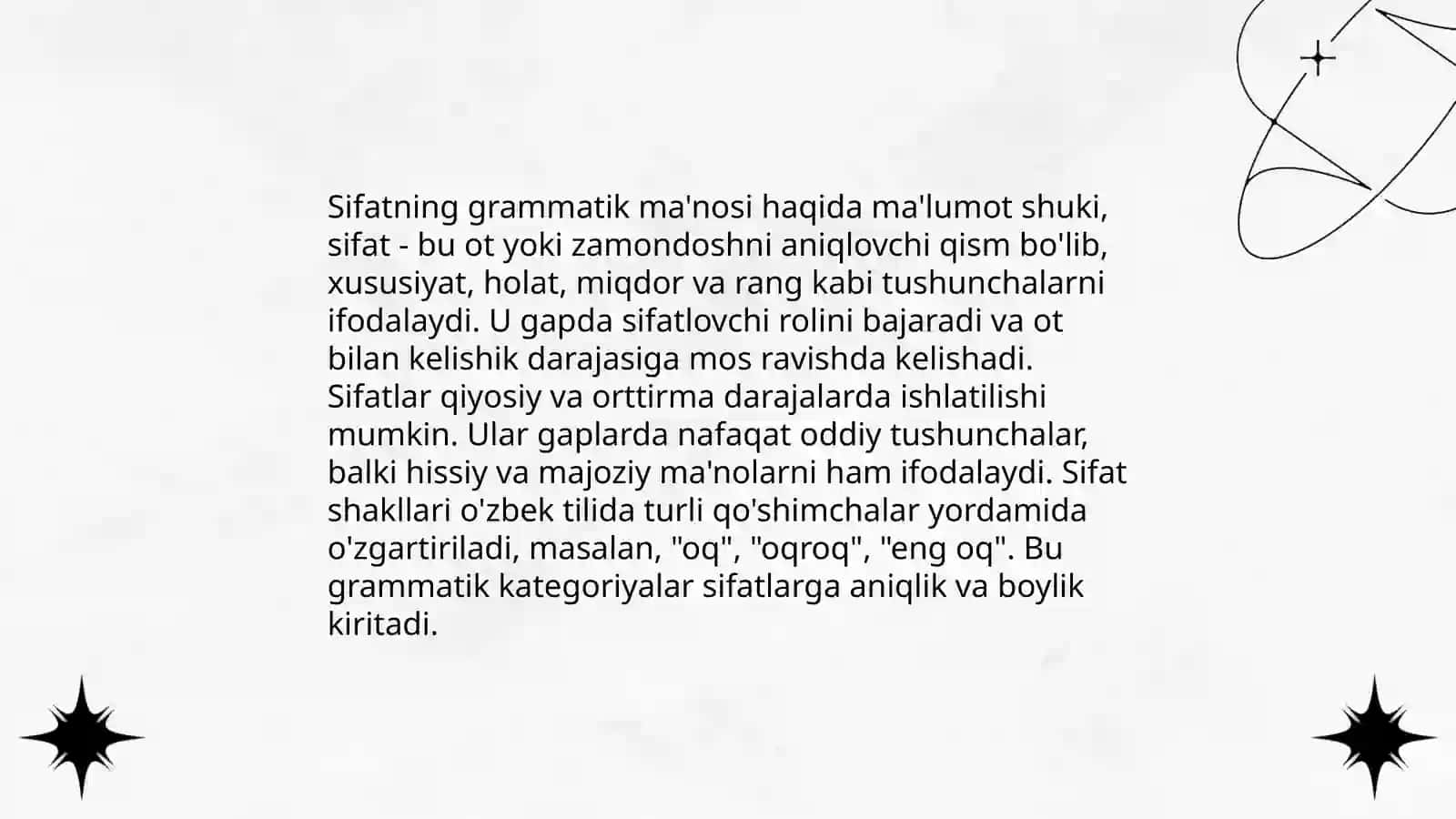 Sifatning ma'no turlari 4