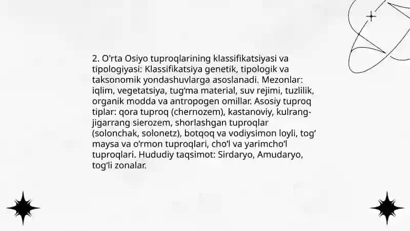 O'rta Osiyo tuproqlari 4