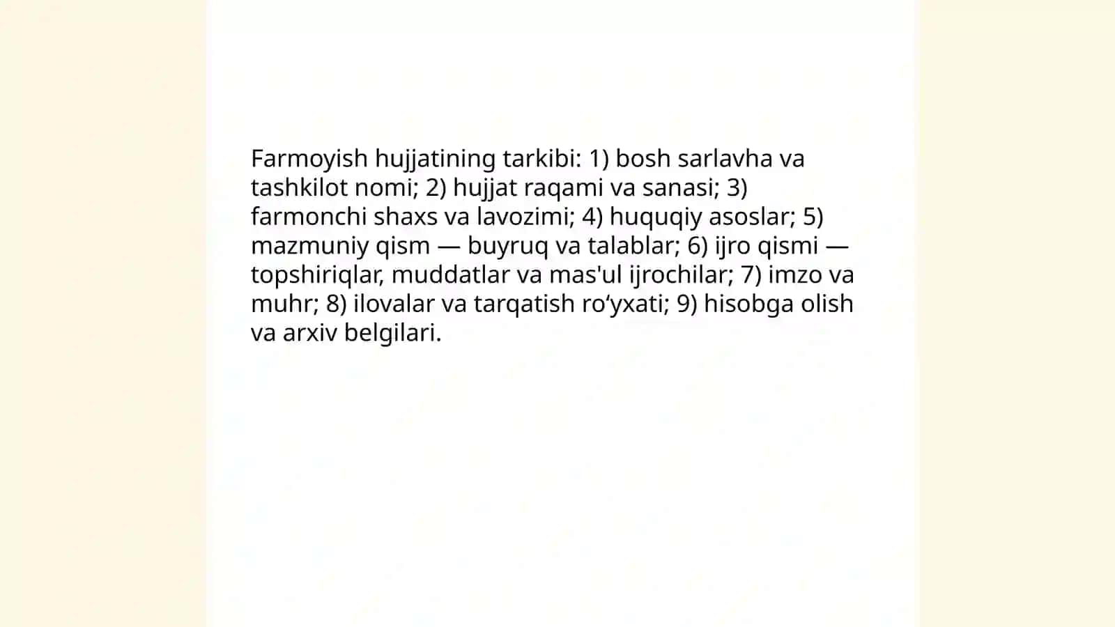 Farmoyish hujjatlari 4