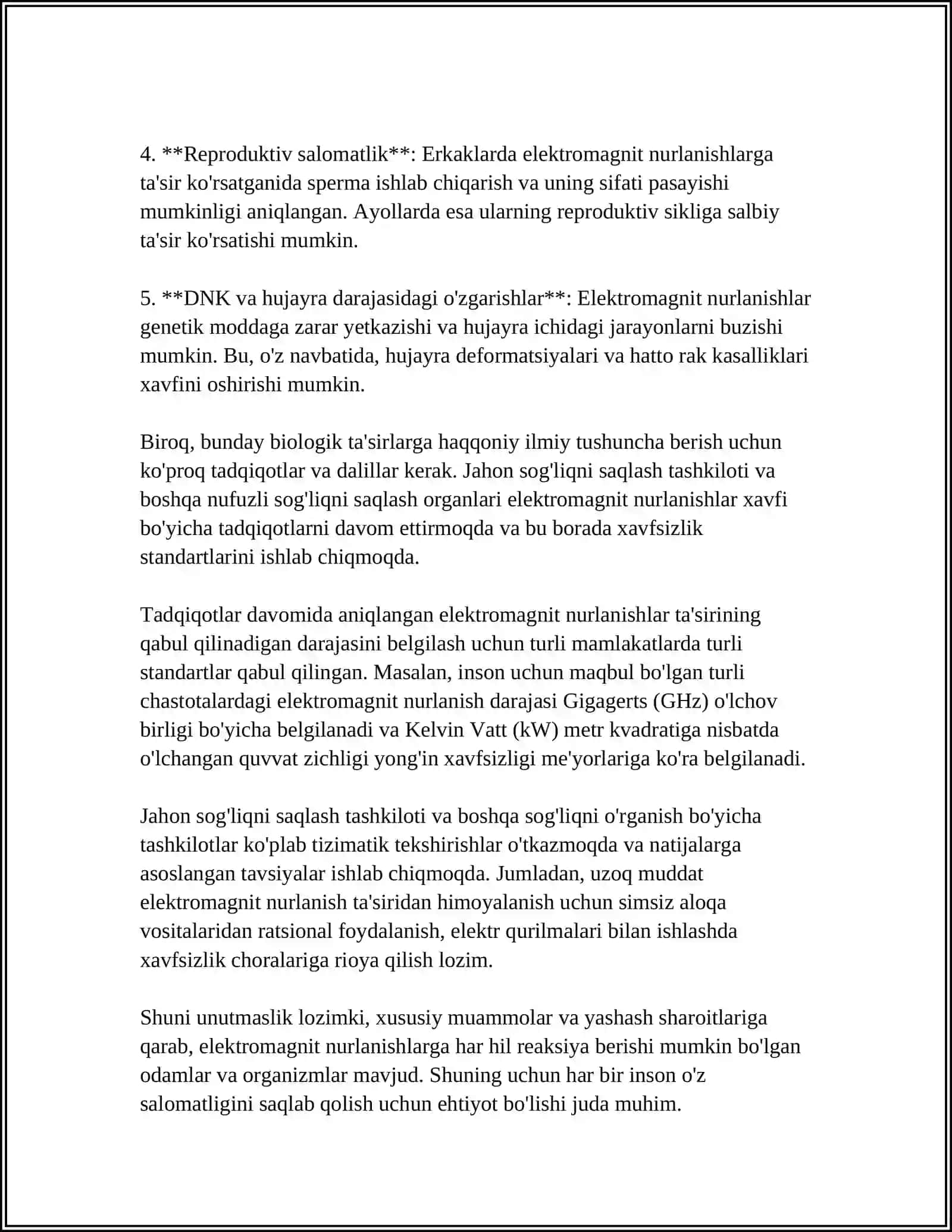 ELEKTROMAGNIT MAYDONINING ORGANIZMGA TASIRI 4