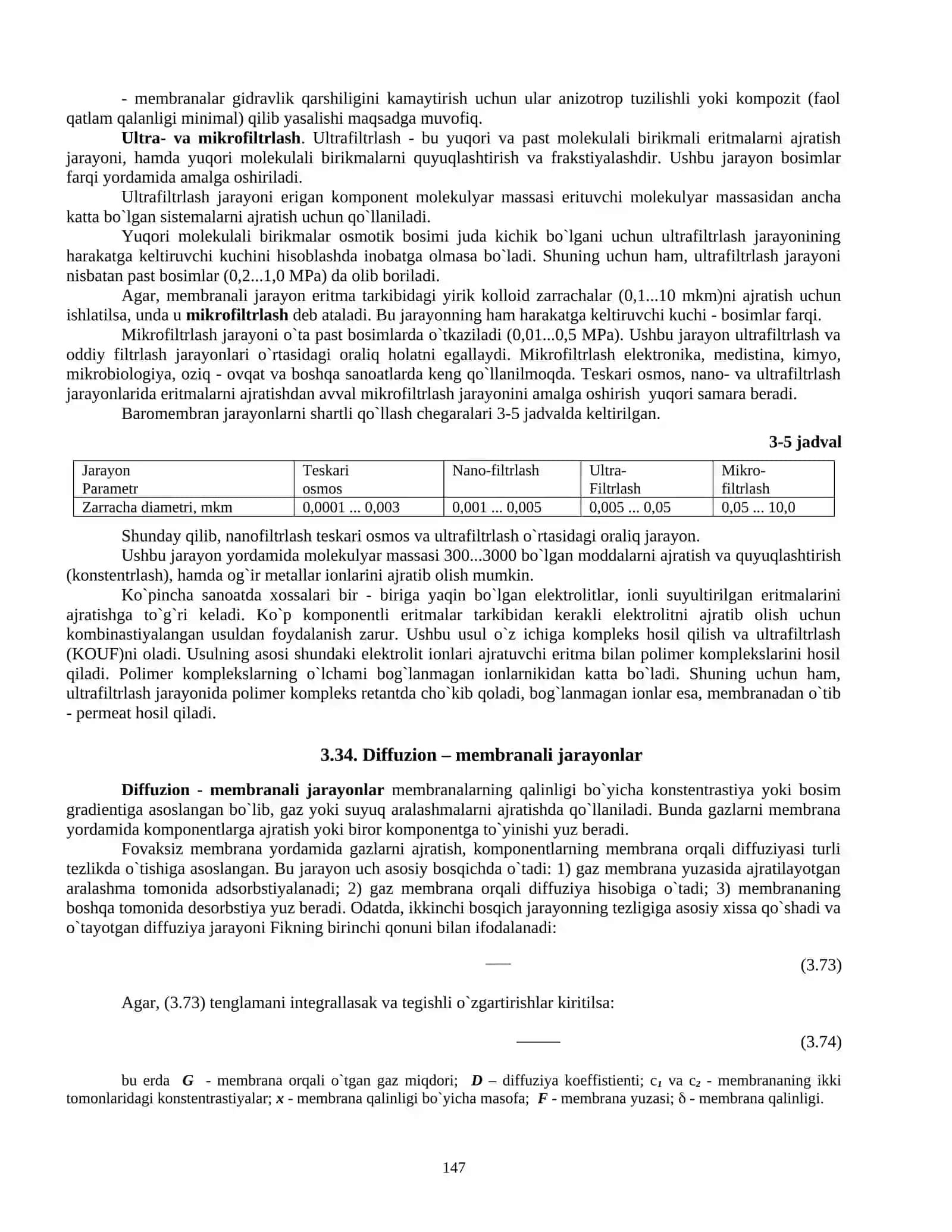 Teskari osmos va ultrafiltrlash 4