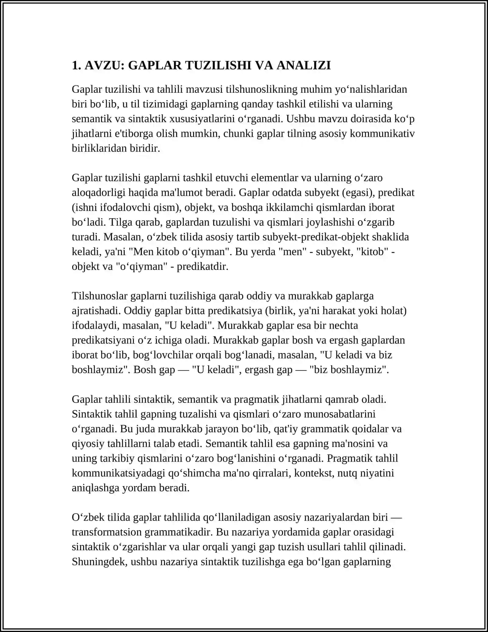 AVZU: GAP USTIDA ISHLASHGA OID MUSTAQIL ISHLAR 4