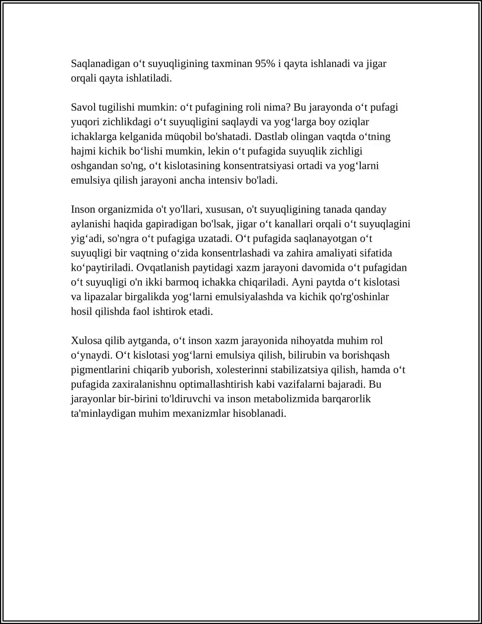 Õtning xazm jarayonida ishtiroki 4