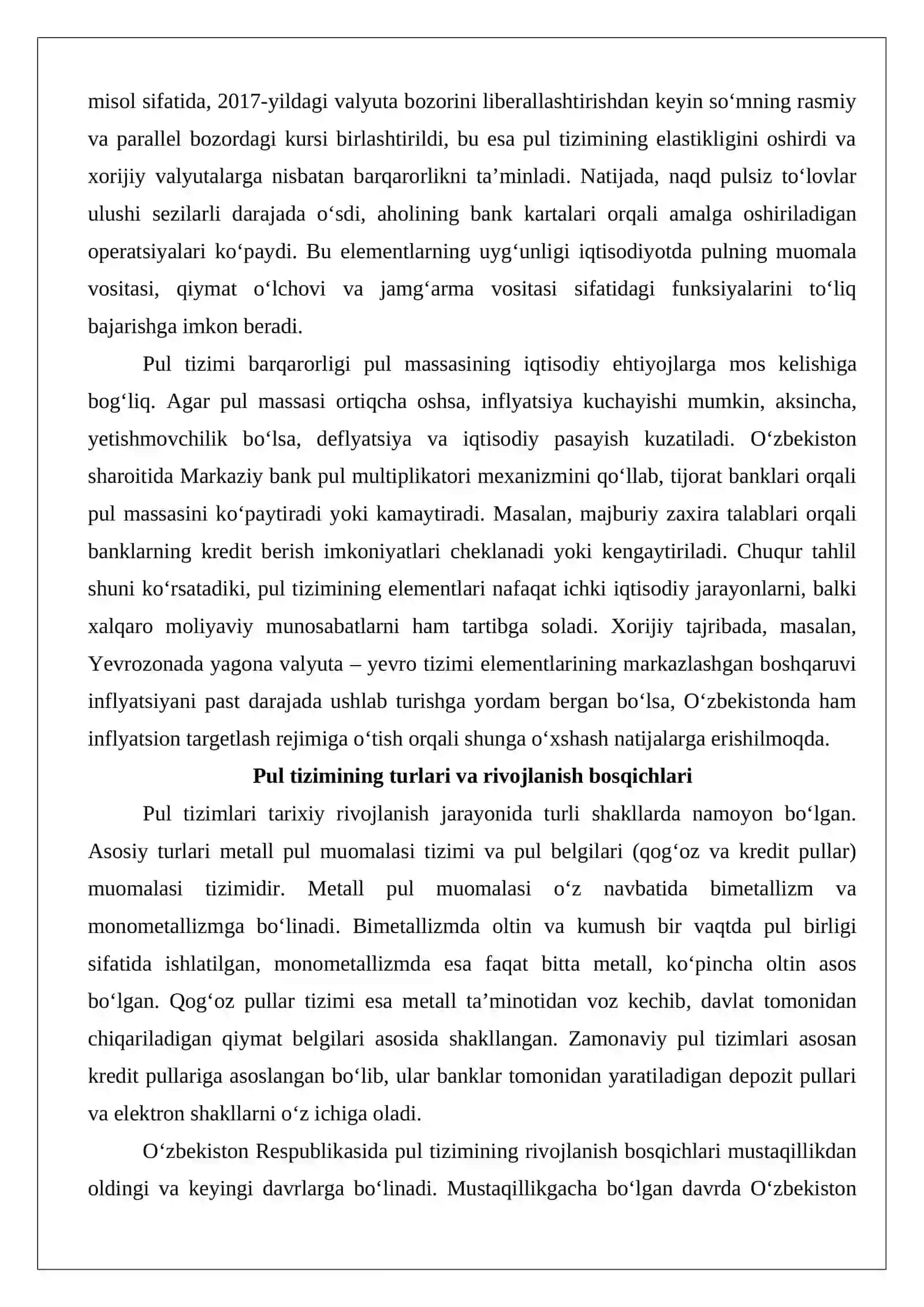 O‘zbekiston Respublikasida pul tizimi 4