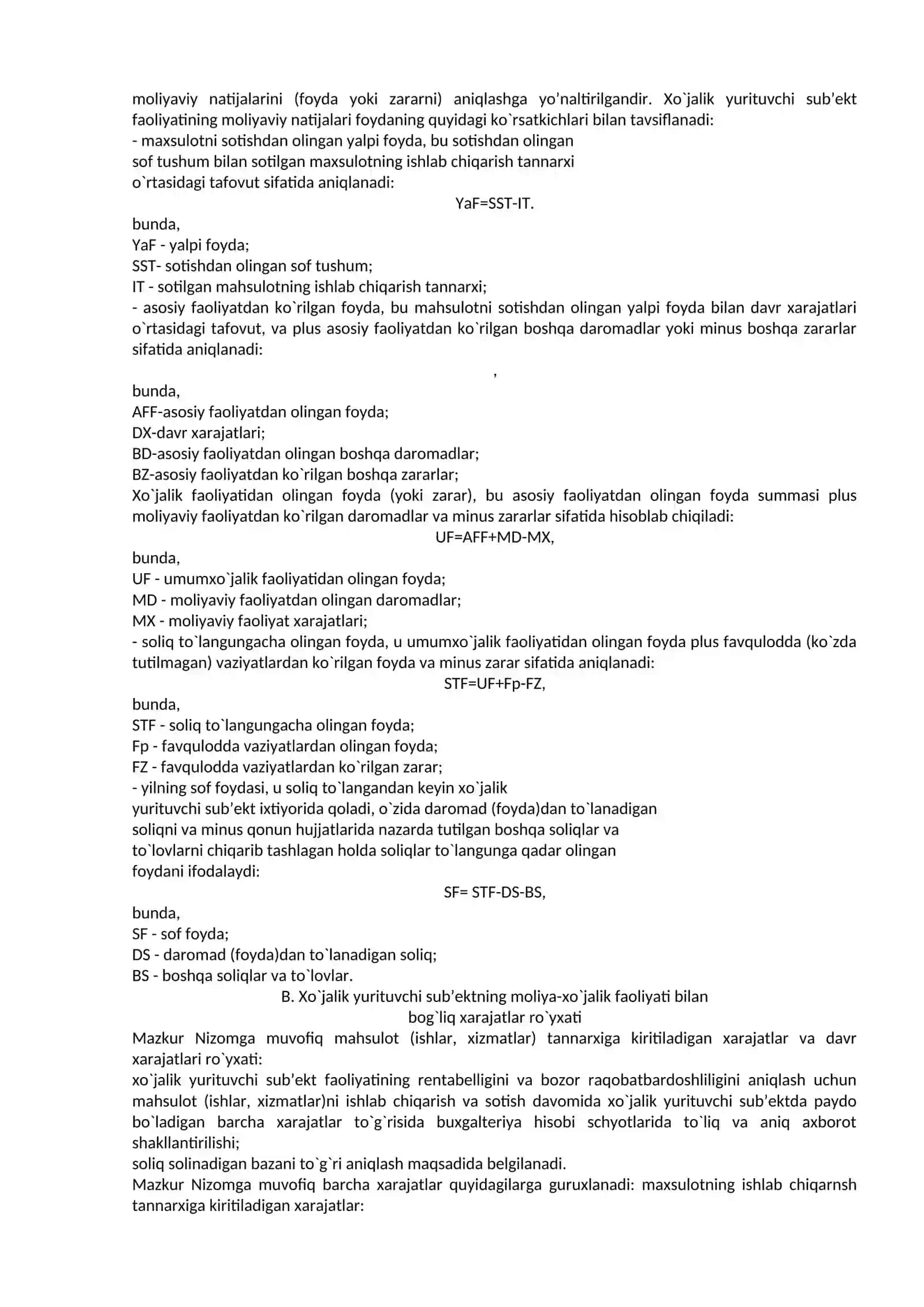 Tannarxi va mahsulot tannarxi 4