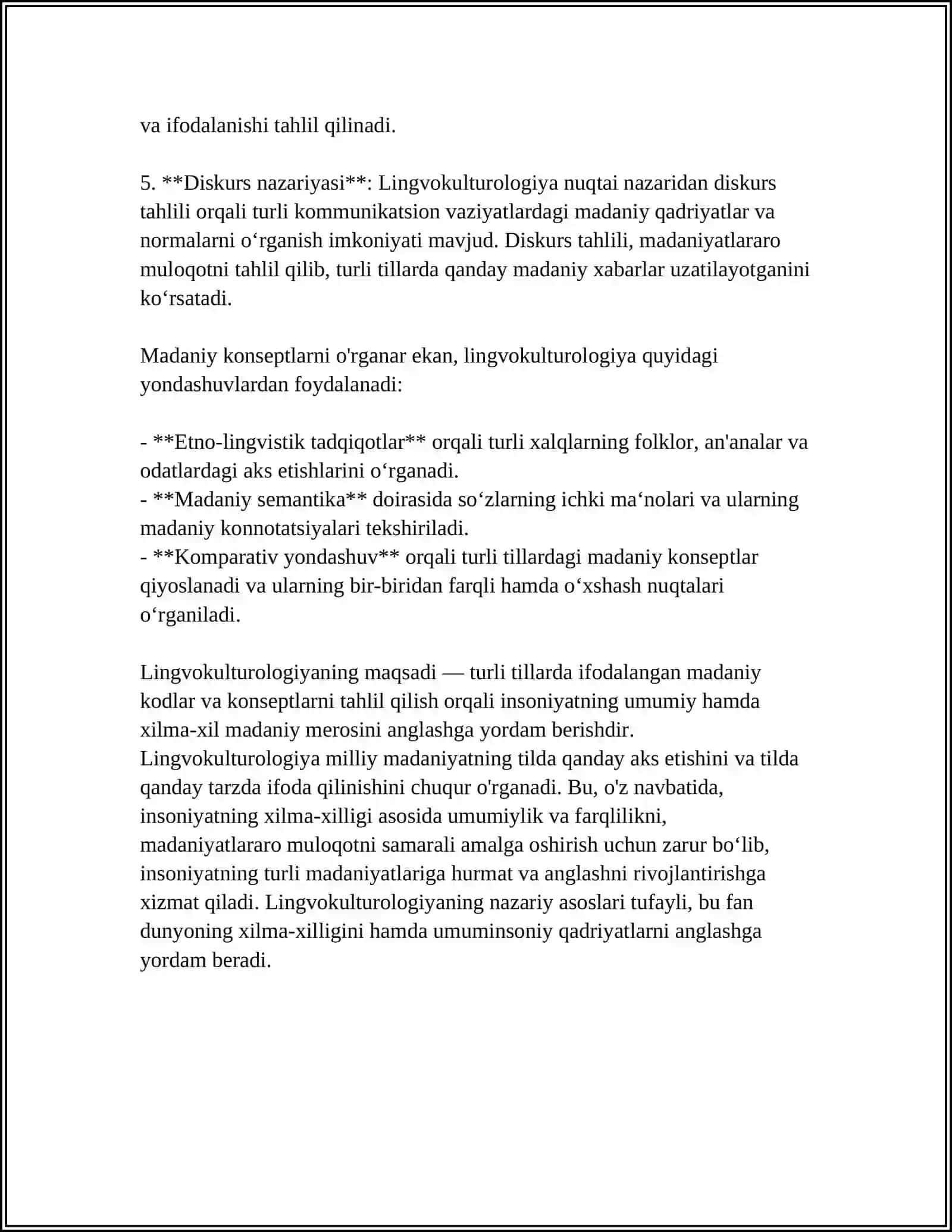 LINGVOKULTUROLOGIYA VA MADANIY KONSEPTLAR 4