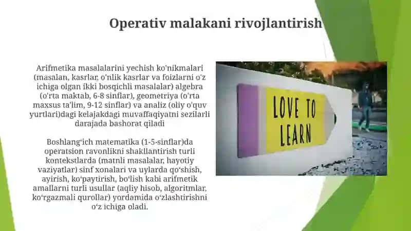 Arifmetik misollar yechish - Boshlang'ich ta'limda matematika fanini o'rgatish 4