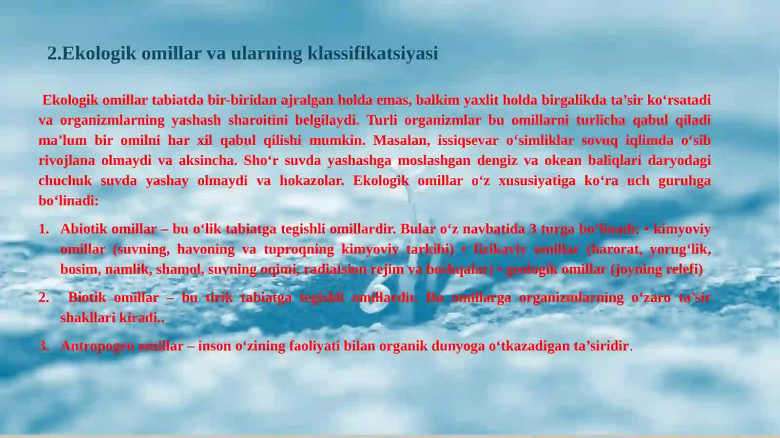 Ekologik omillar va qonuniyatlar 4