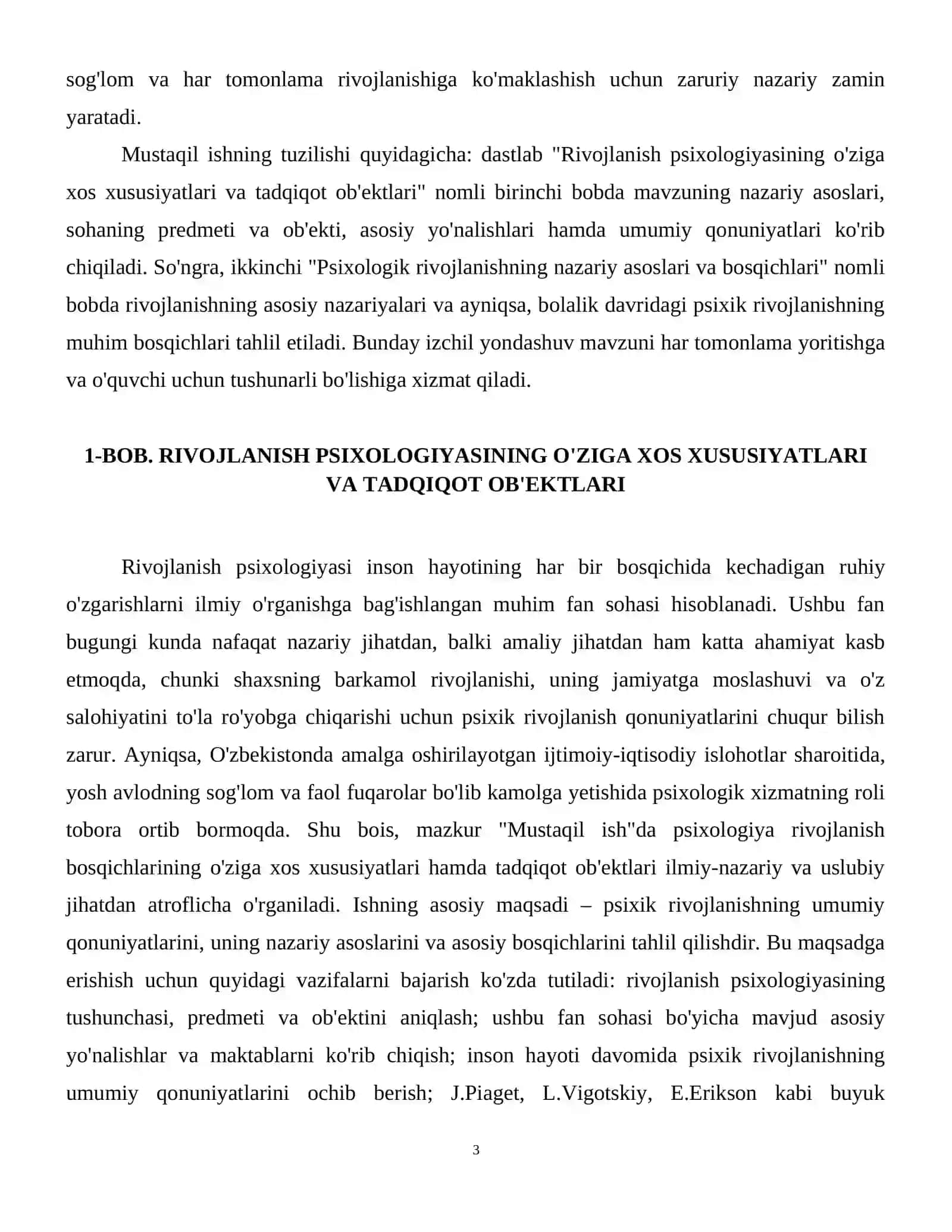 Psixologiya rivojlanish bosqichlari 4