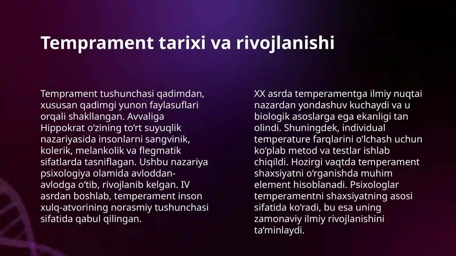 TEMPRAMENT HAQIDA TUSHUNCHA 4