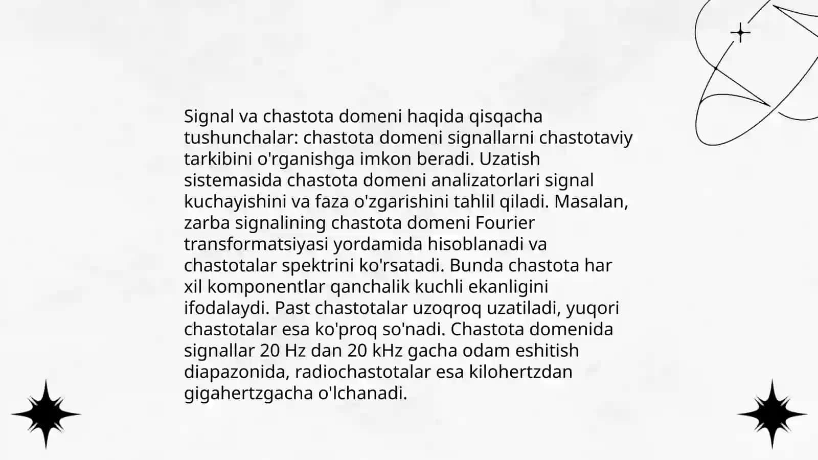 Chiziqli Sistemalar va Spektrlarga Kirish 4
