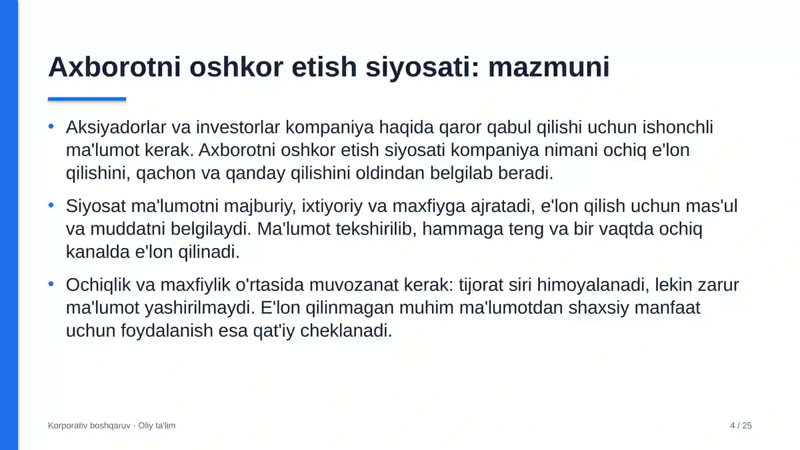 qandolatchilik sexlarida axborotni oshkor etish siyosati 8364 4