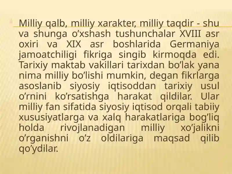 GERMANIYADAGI TARIXIY MAKTAB G’OYALARINING O’ZIGA XOSXUSIYATLARI 4