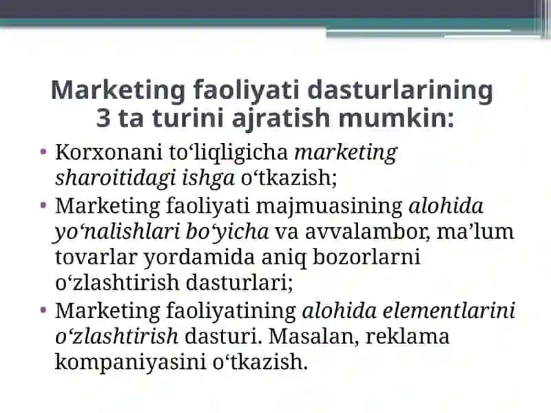 MARKETING DASTURI 4