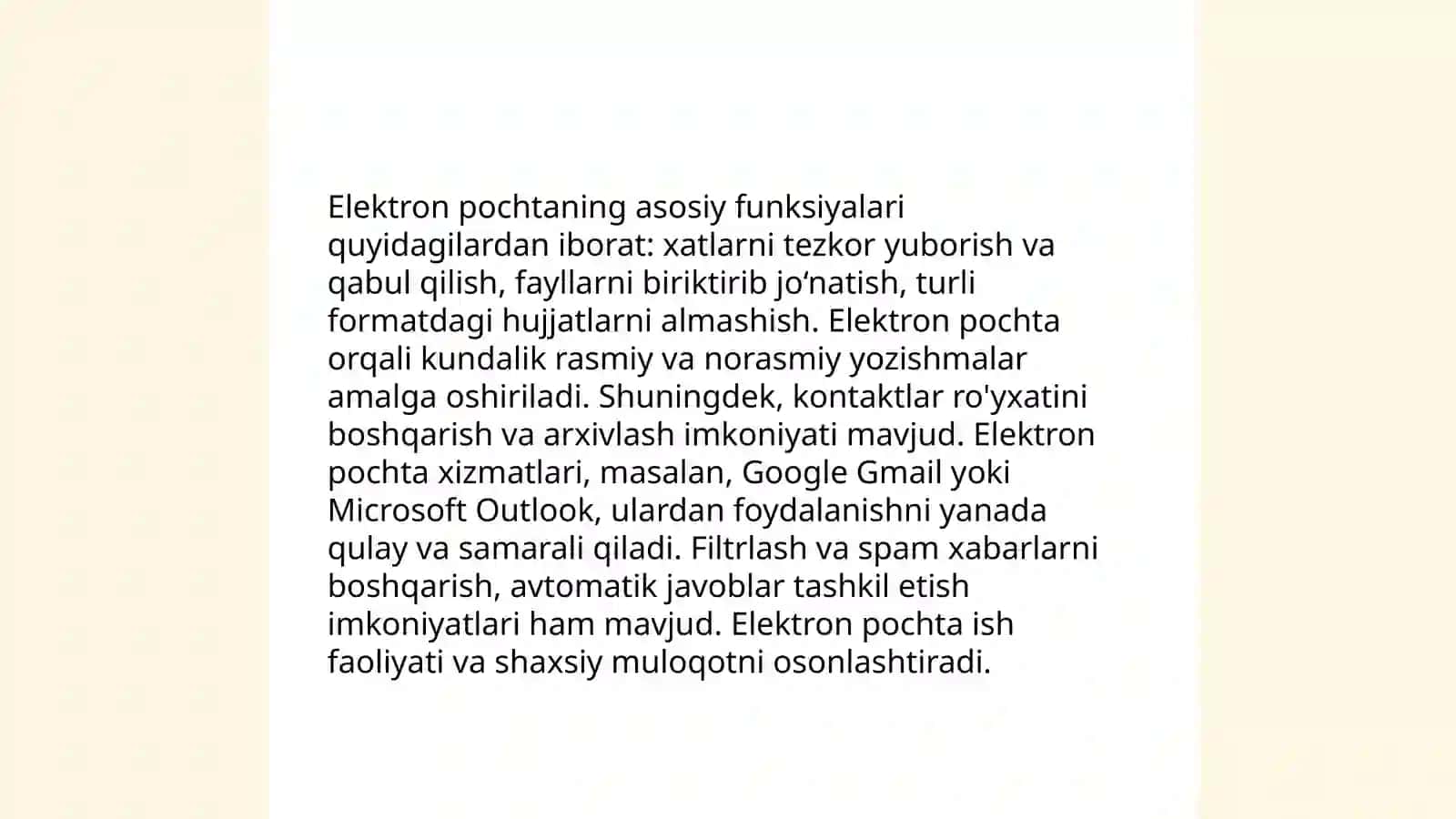Elektron pochta mavzusini o'qitish metodikasi 4