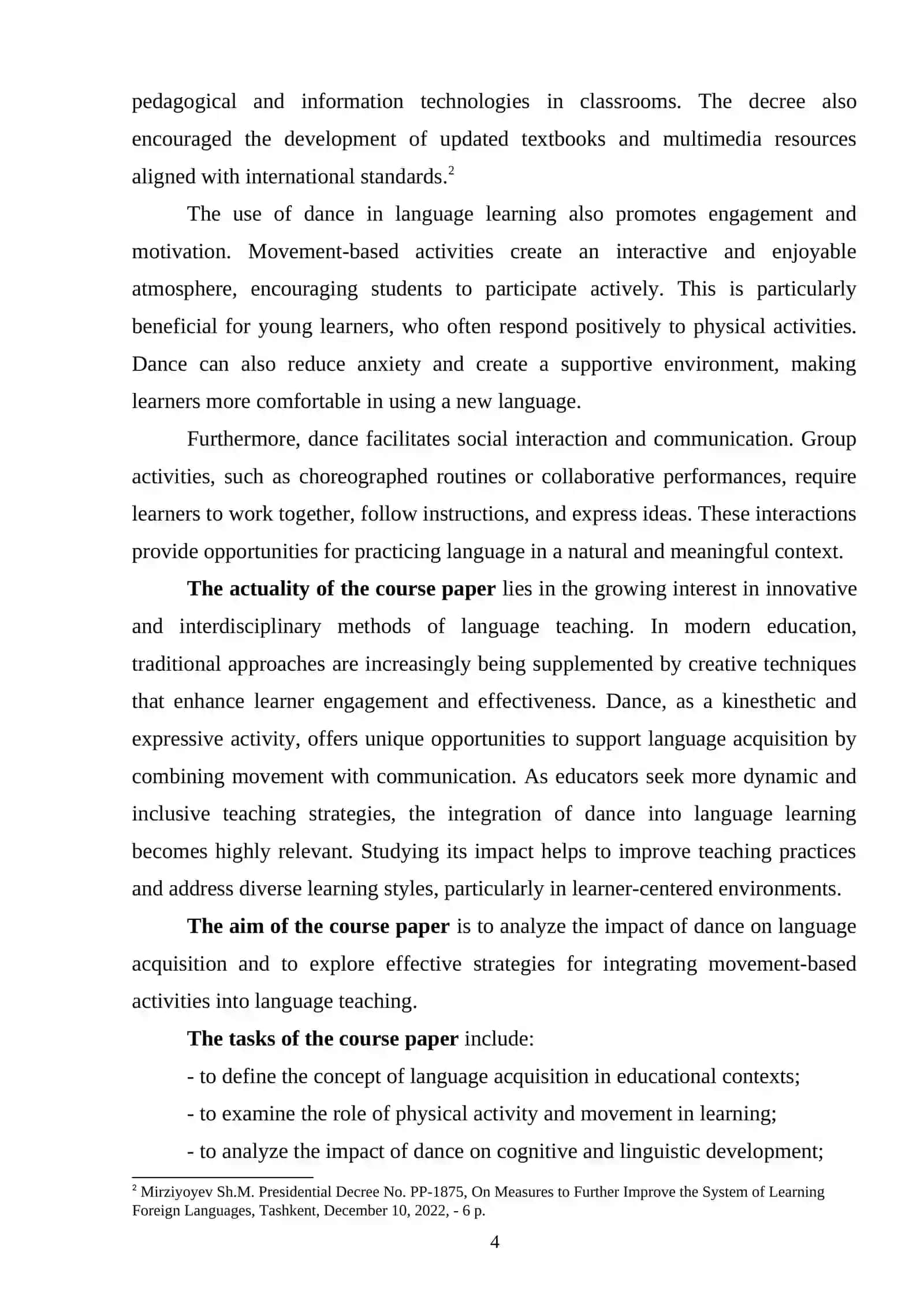 The impact of dance on language acquisition 4