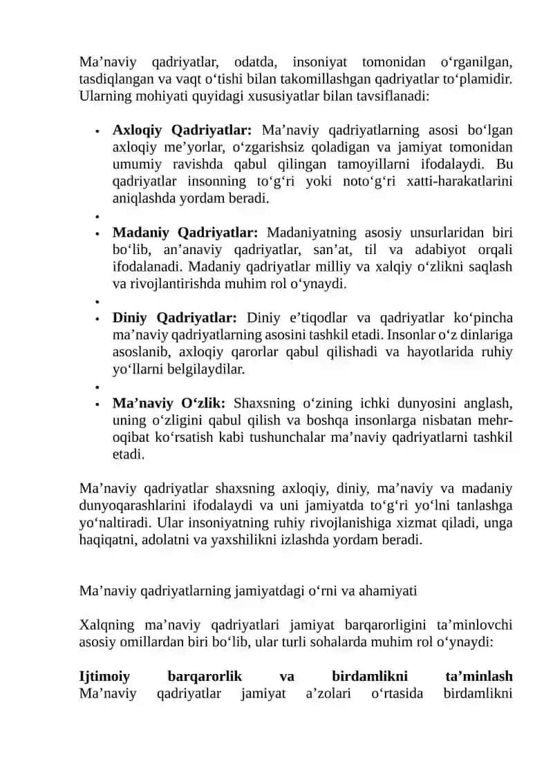 Xalq Ma’naviy Qadriyatlari 4