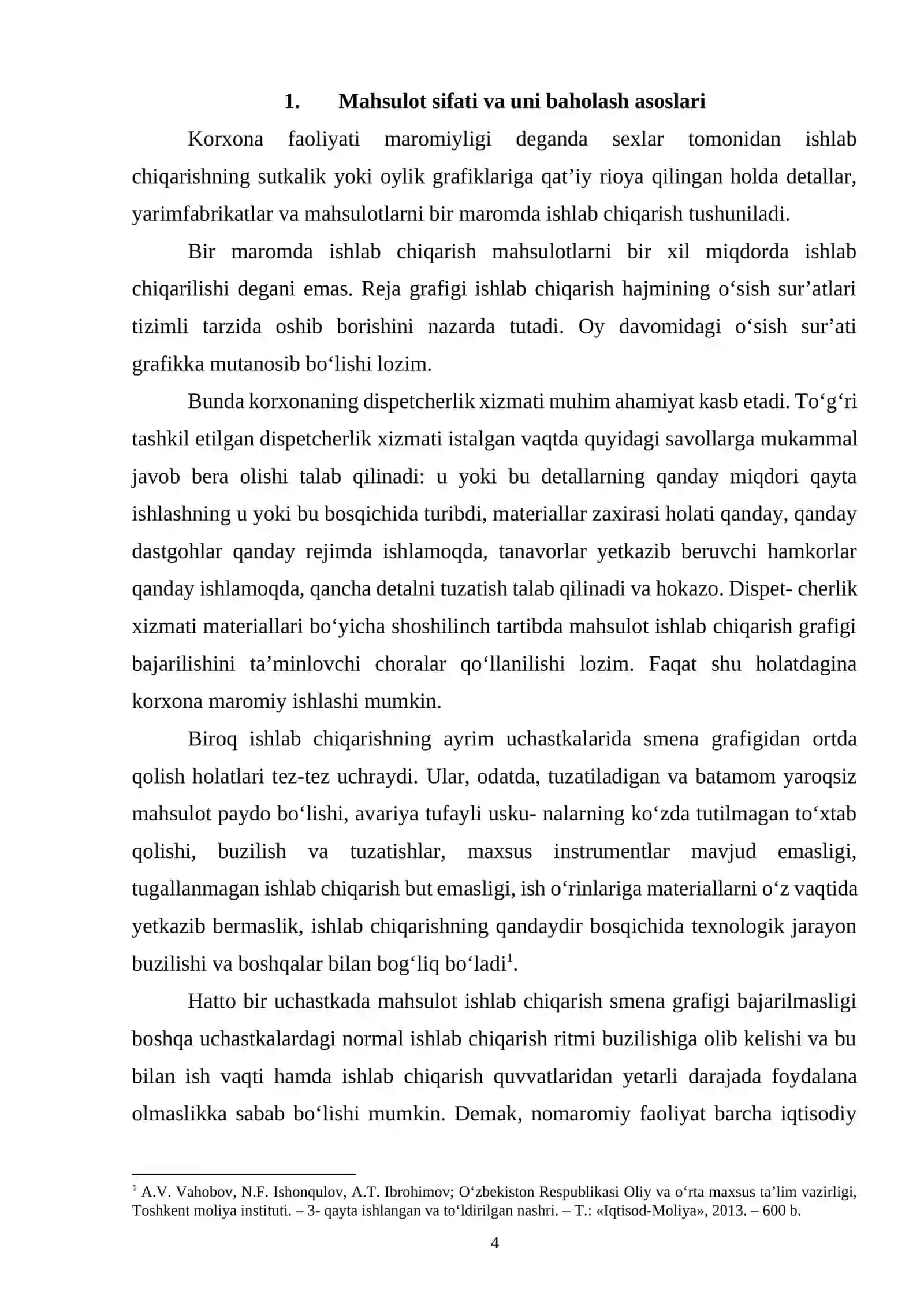 SOTILGAN MAHSULOT SIFATINING TAHLILI 4