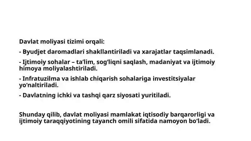 Davlat moliyasi va uning tarkibiy tuzilishi 4
