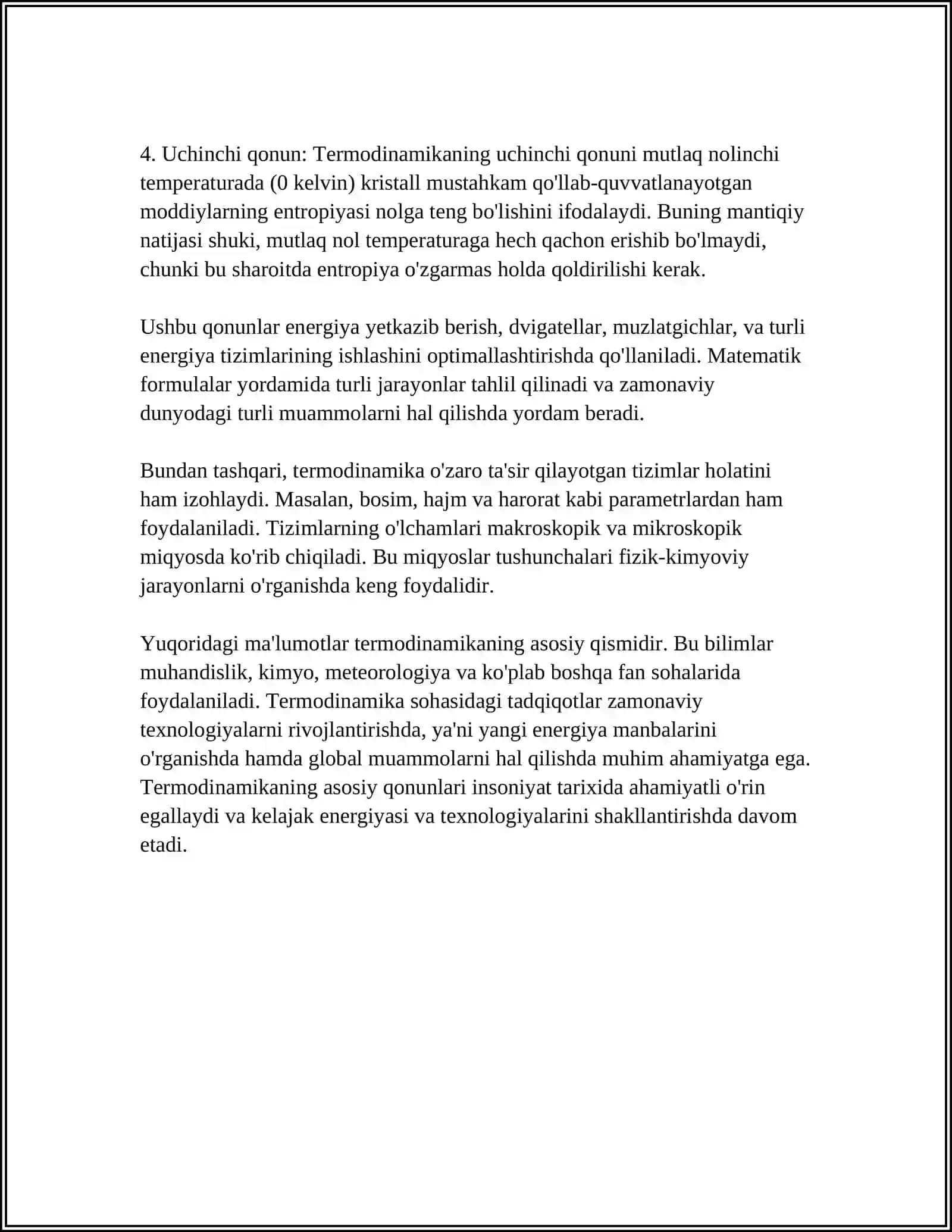 TERMODINAMIKA QONUNLARI 4