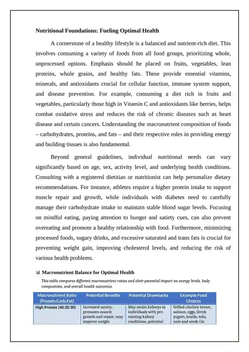 Pillars of a Healthy Lifestyle 4