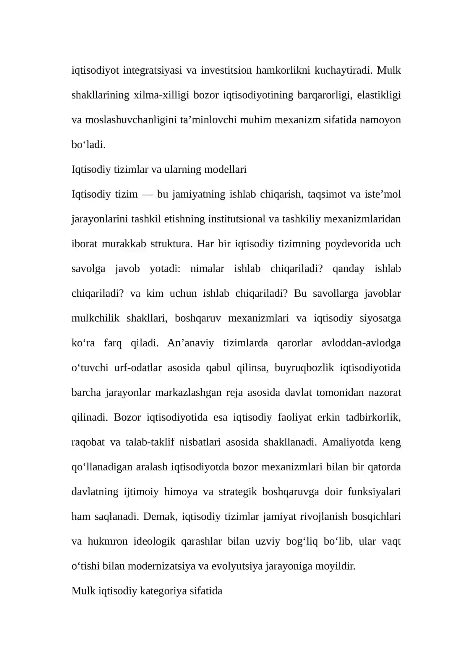 Iqtisodiy tizimlar va ularning modellari 4
