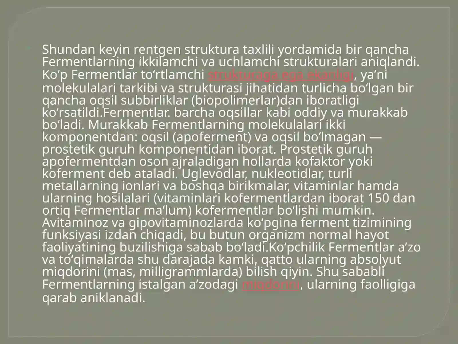 Fermentlar haqida tushuncha 4