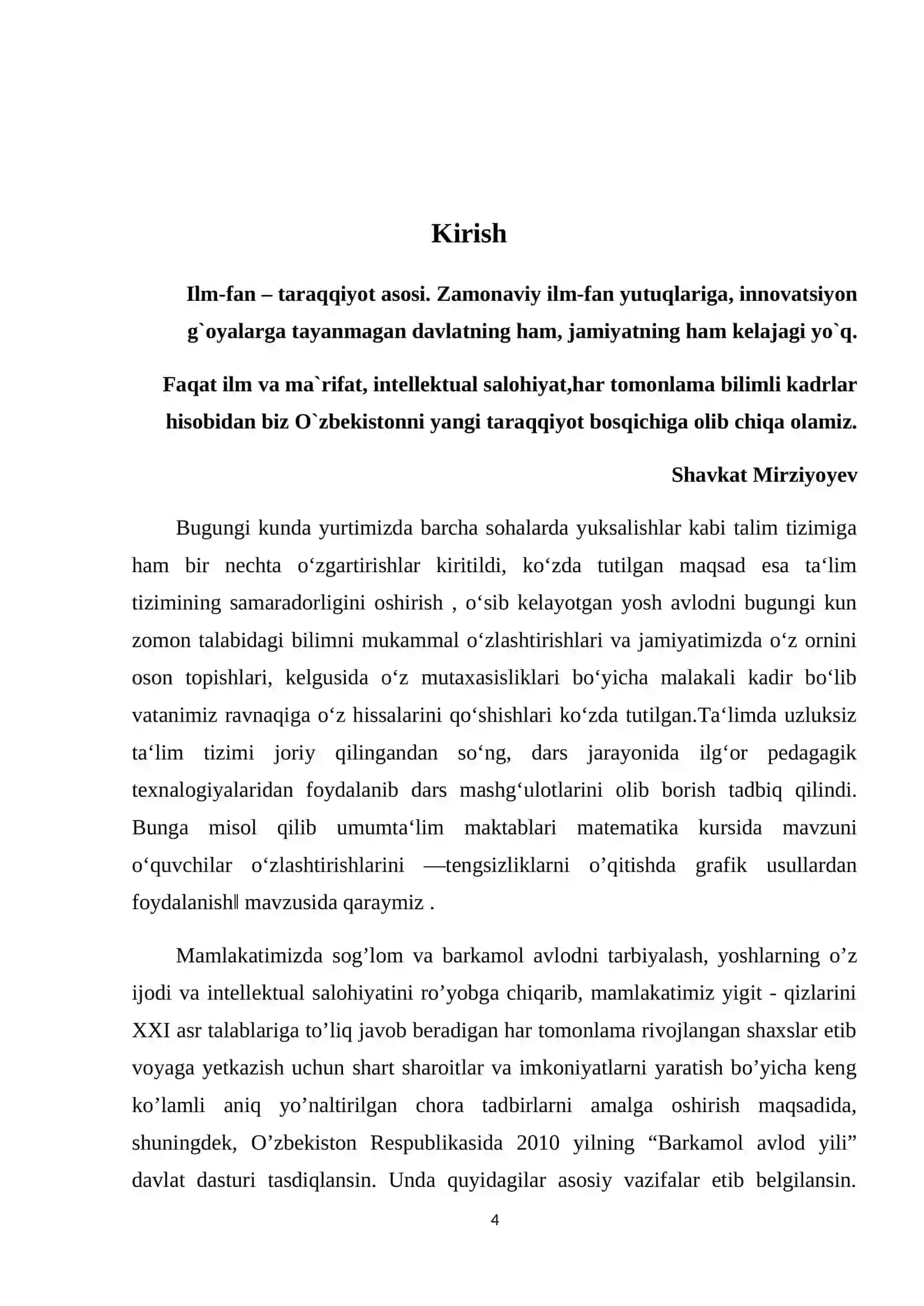 Qóshma va óz-óziga qóshma chiziqli almashtirishlar. Ularning matritsalari 4