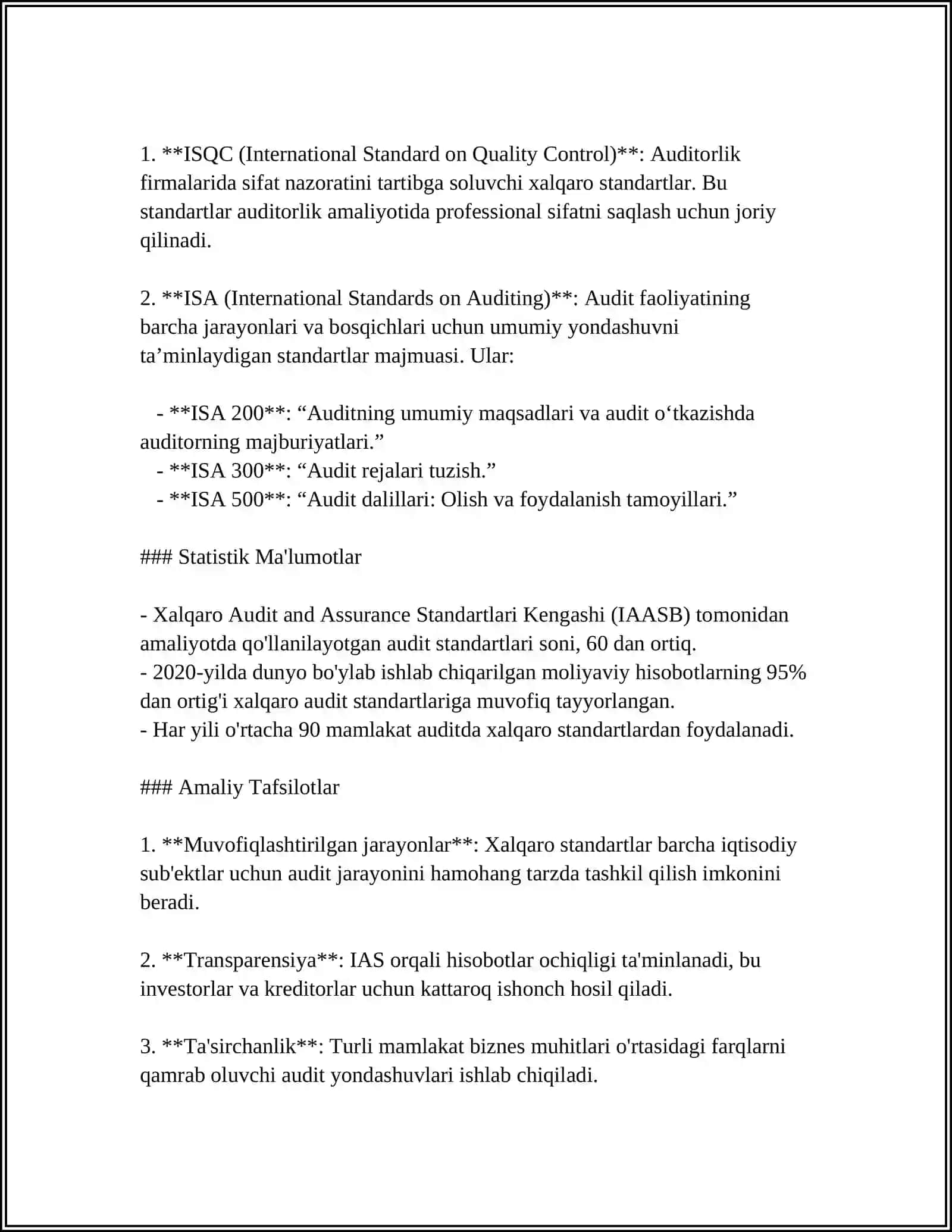 AUDITNING XALQARO STANDARTLARI ASOSIDA TIJORAT BANKLARINI AUDIT QILISH JARAYONI 4