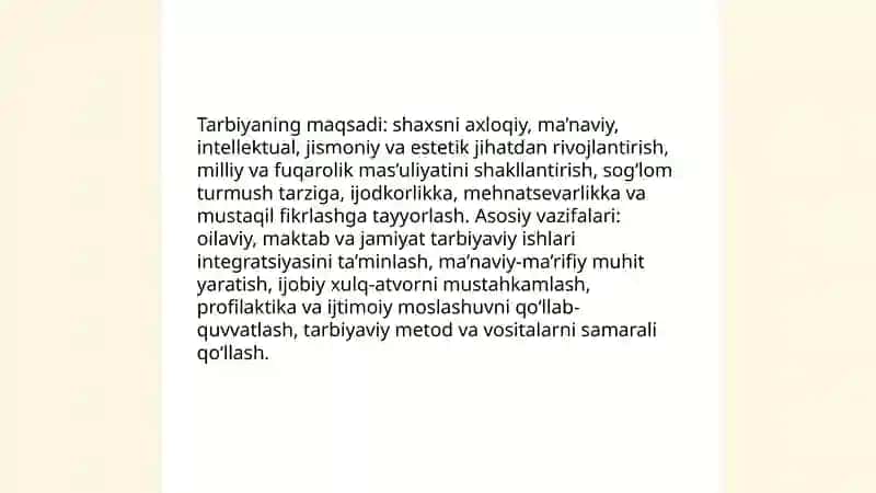 Tarbiya jarayonining mohiyati va mazmuni 4
