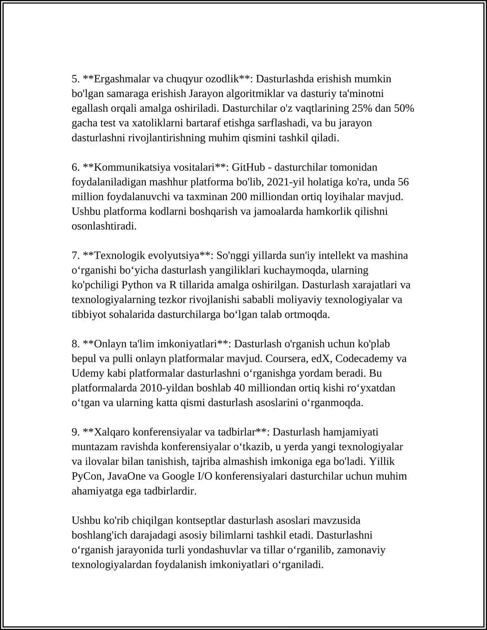 Dasturlashni organish haqida 4