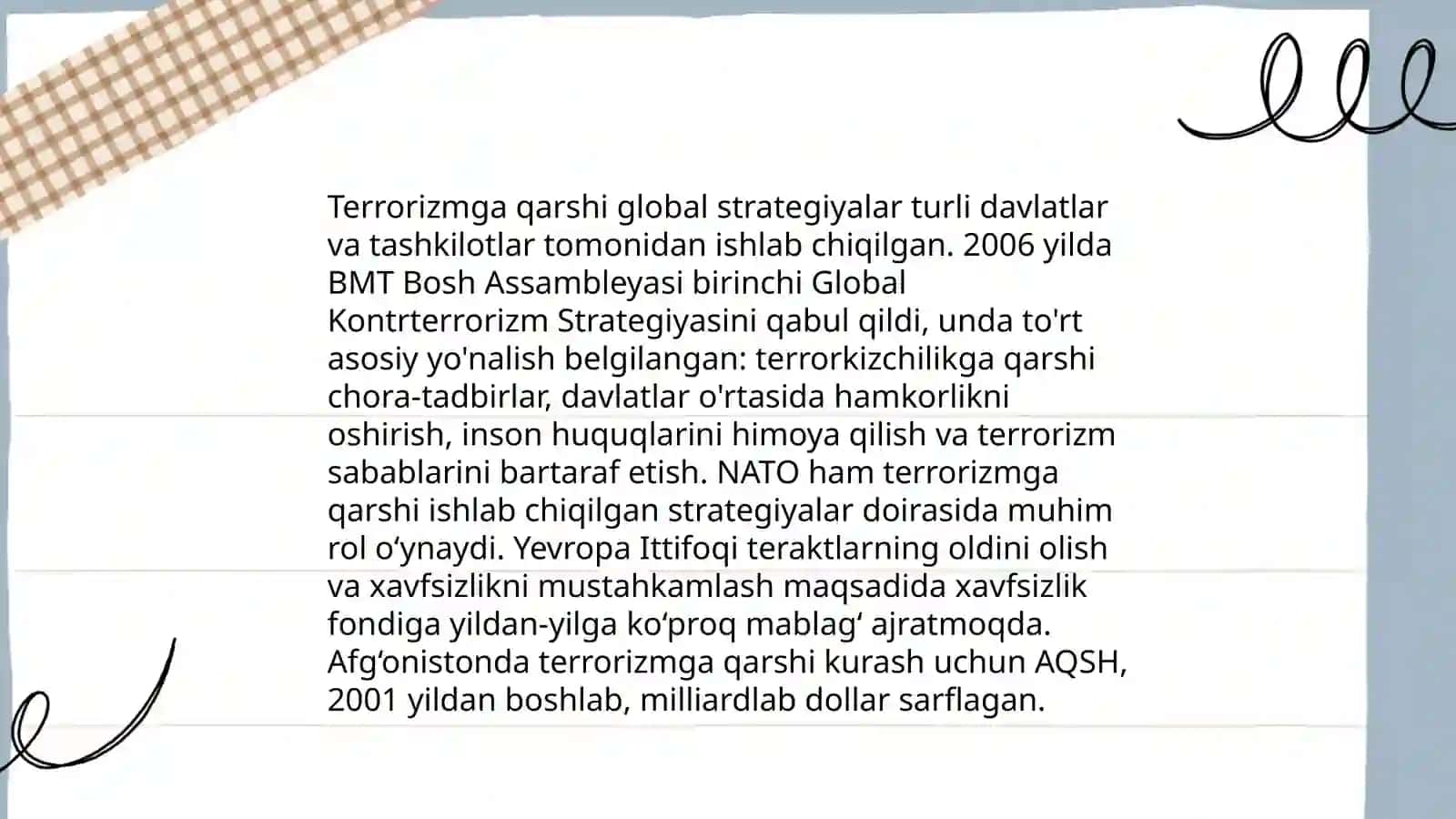 Xalqaro tashkilotlarning terrorizmga qarshi kurashining ahamiyati 4