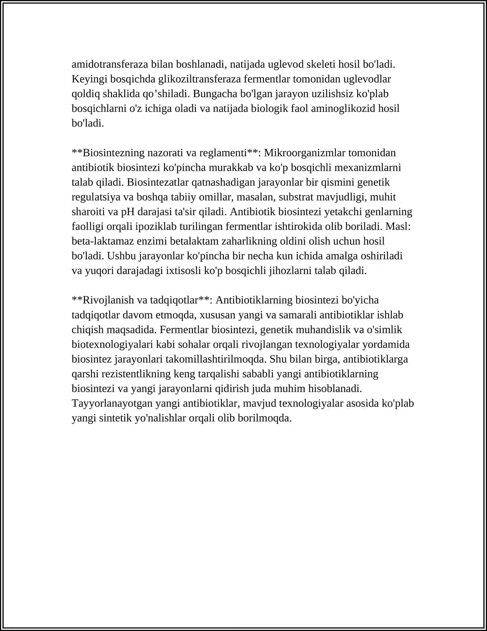 ANTIBIOTIKLARNING MIKROBIOLOGIK SINTEZI 4
