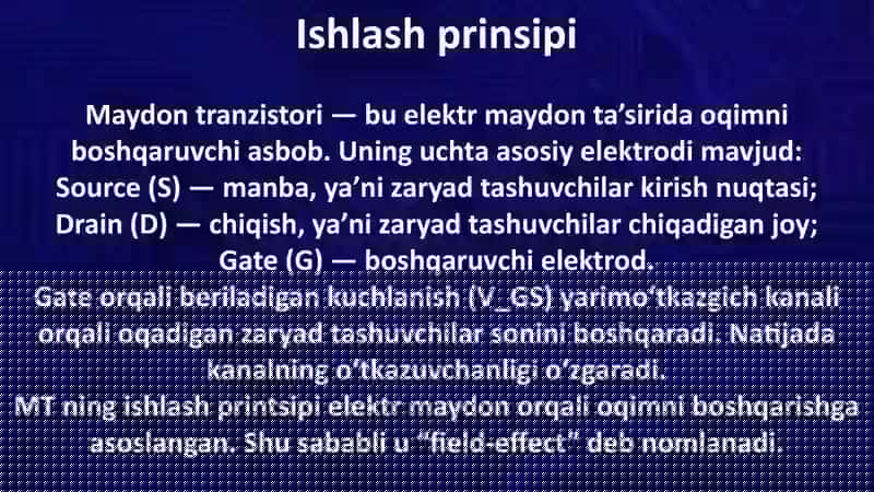 Maydon Tranzistorlari Ishlash Prinsipi 4