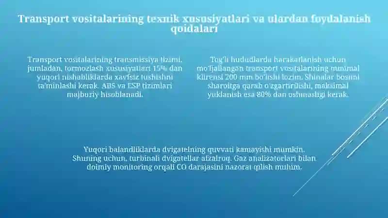Yul harakat qoidalari va xafsizlik asoslari 4