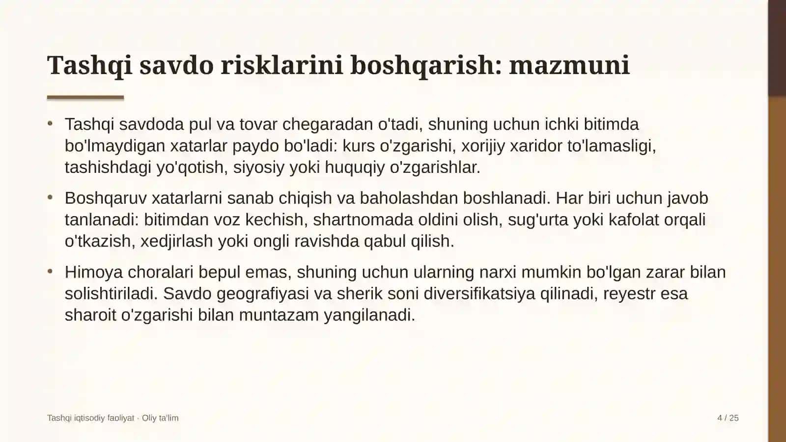 Daryo transportida tashqi savdo risklarini boshqarish 4