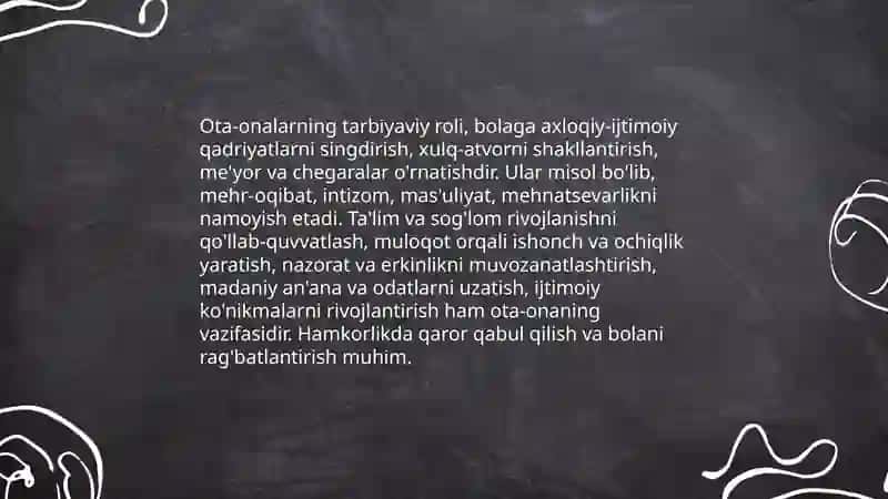 Oilada tarbiya asoslari 4