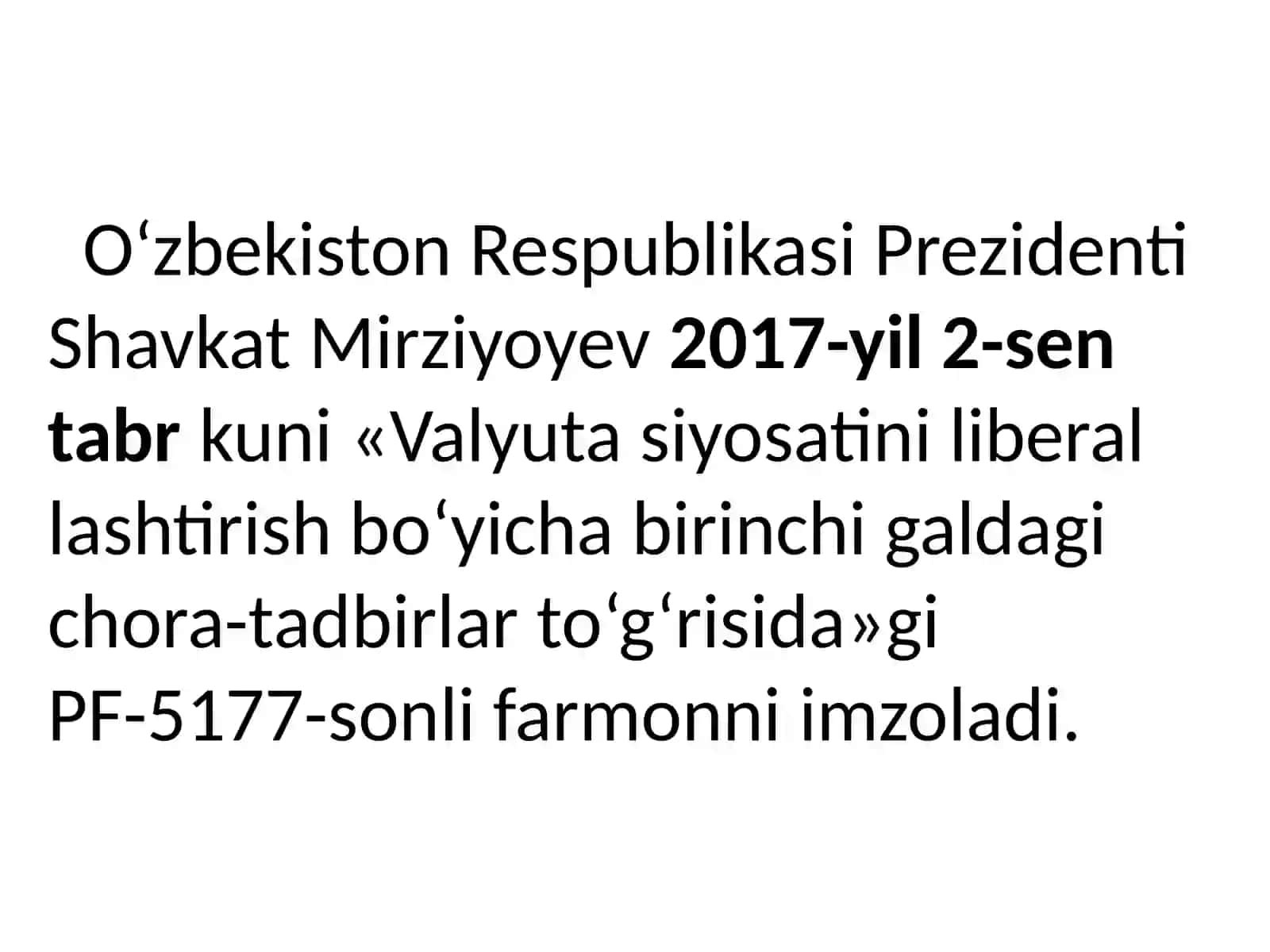 Valyuta bozorini erkinlashtirish 4