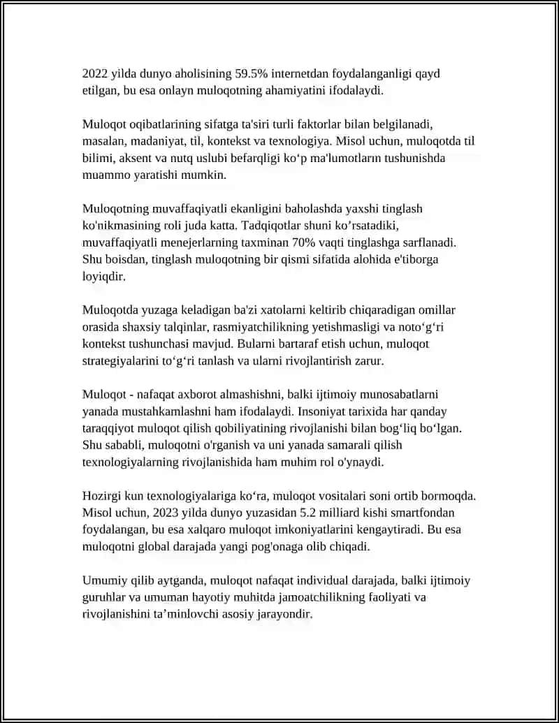MULOQOT HAQIDA TUSHUNCHA 4