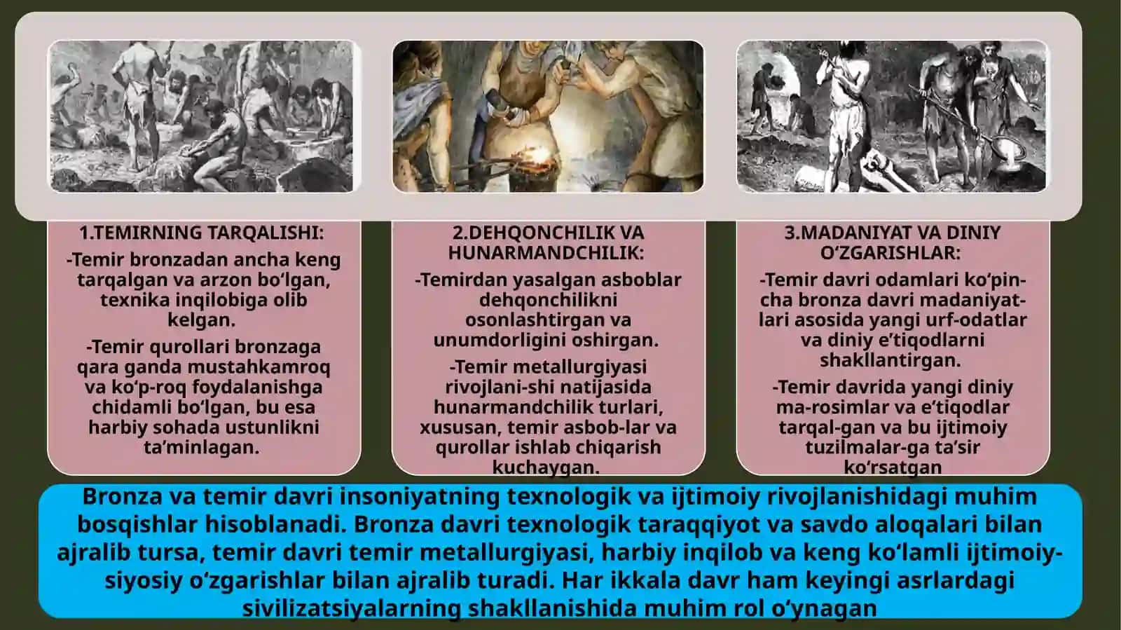 BRONZA VA ILK TEMIR DAVRI MADANIYATI    VA SAN’ATI 4