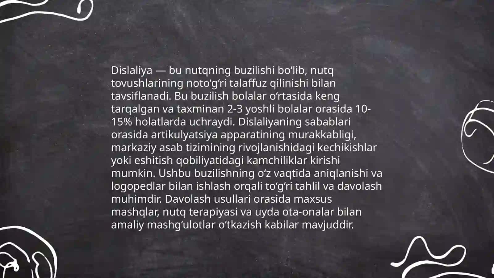 Nutq buzilishining asosiy turlari 4