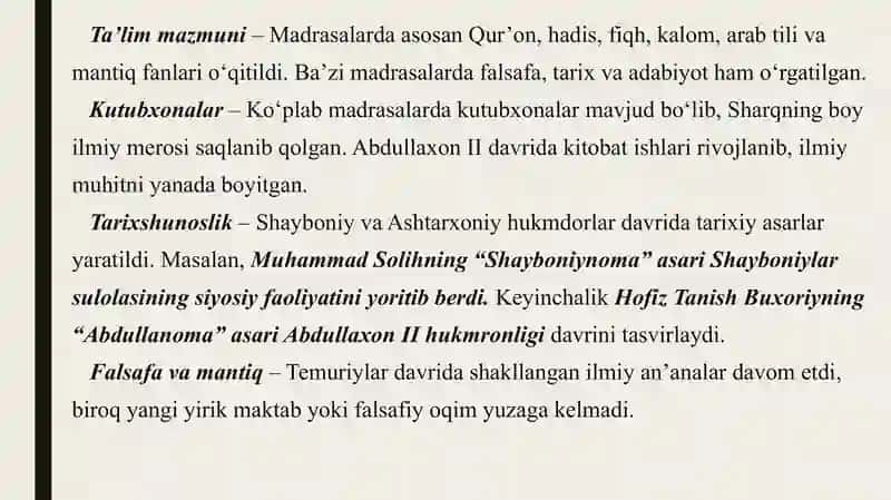 ilm-fan va madaniyat rivoji. 4