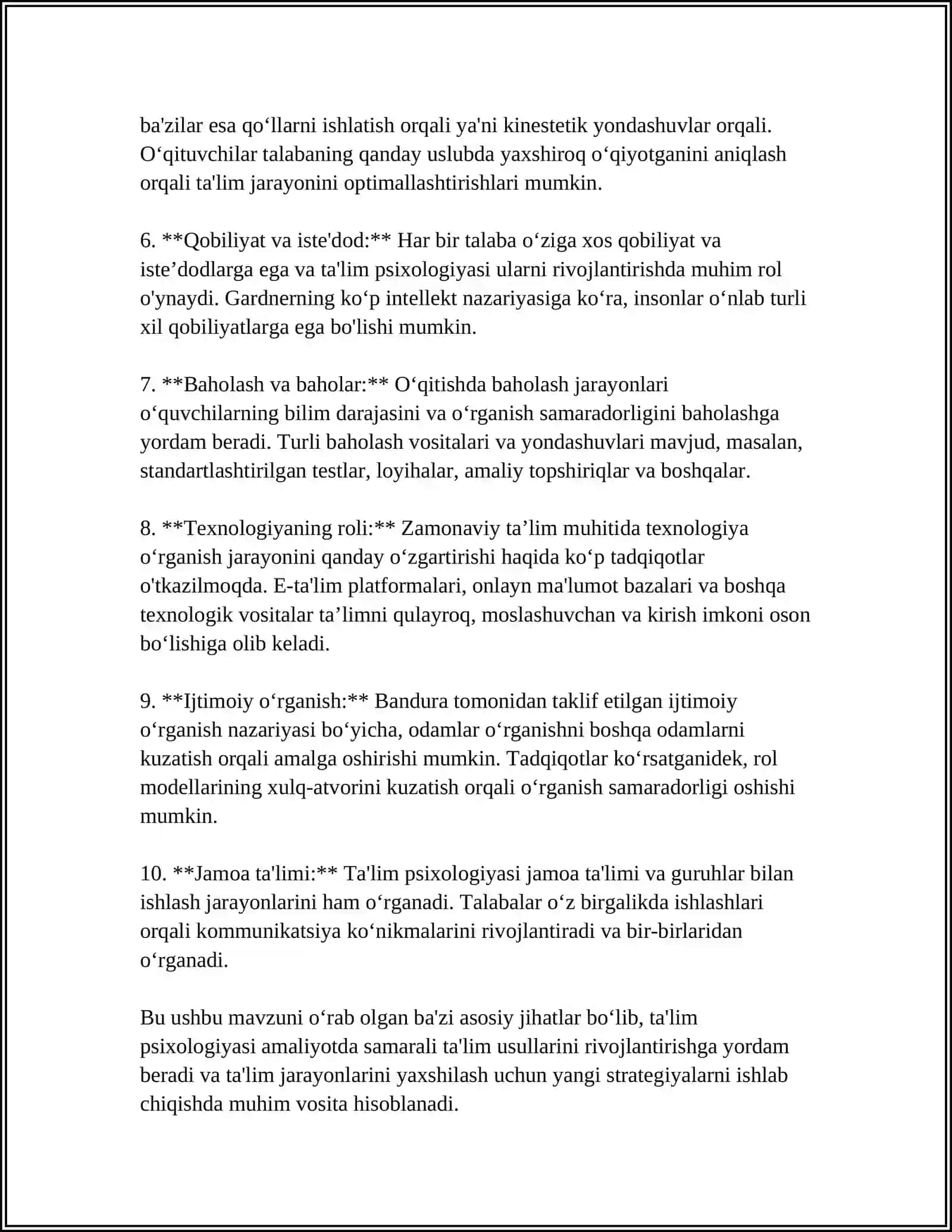 TAʼLIM VA TARBIYA PSIXOLOGIYASI 4