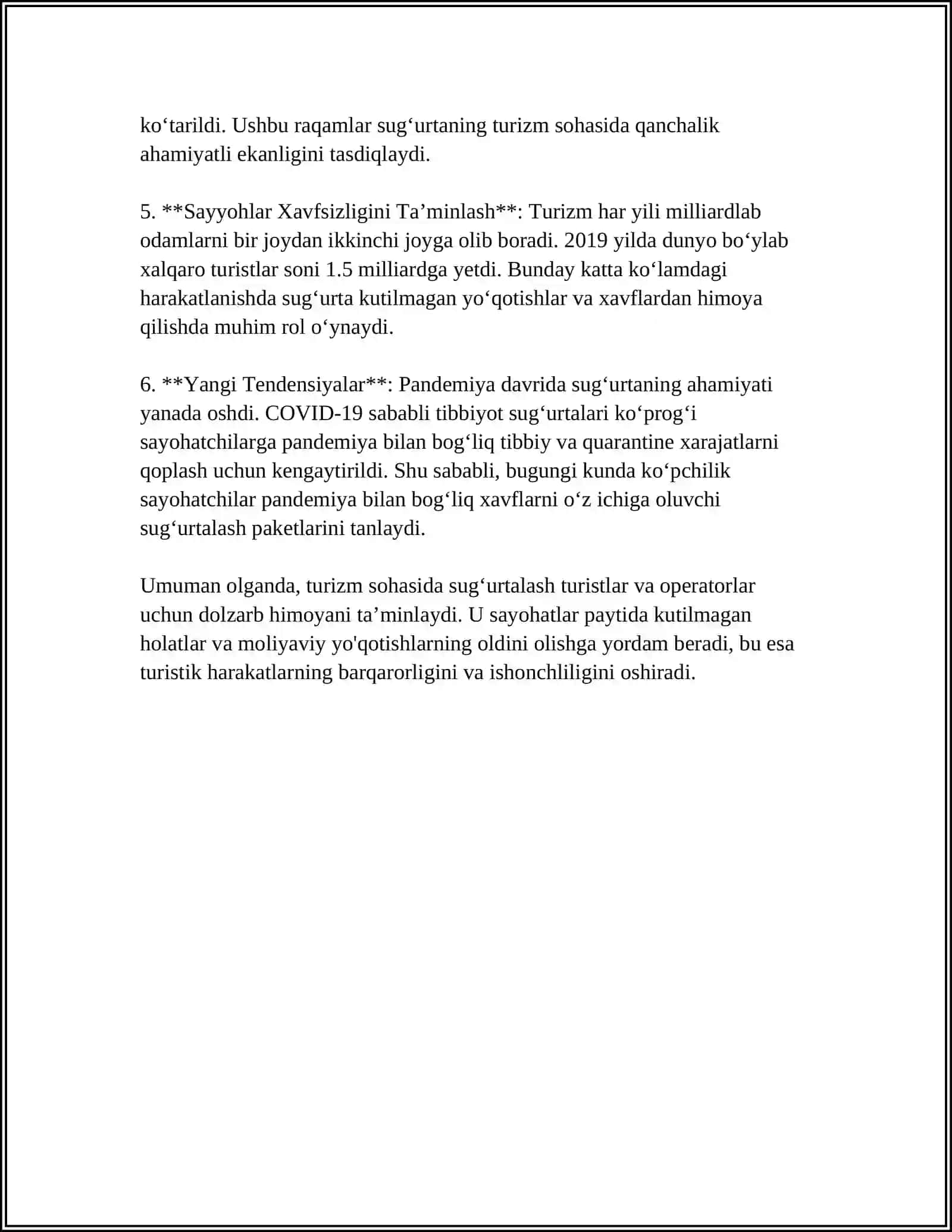 TURIZMDA SUGʻURTALASH 4